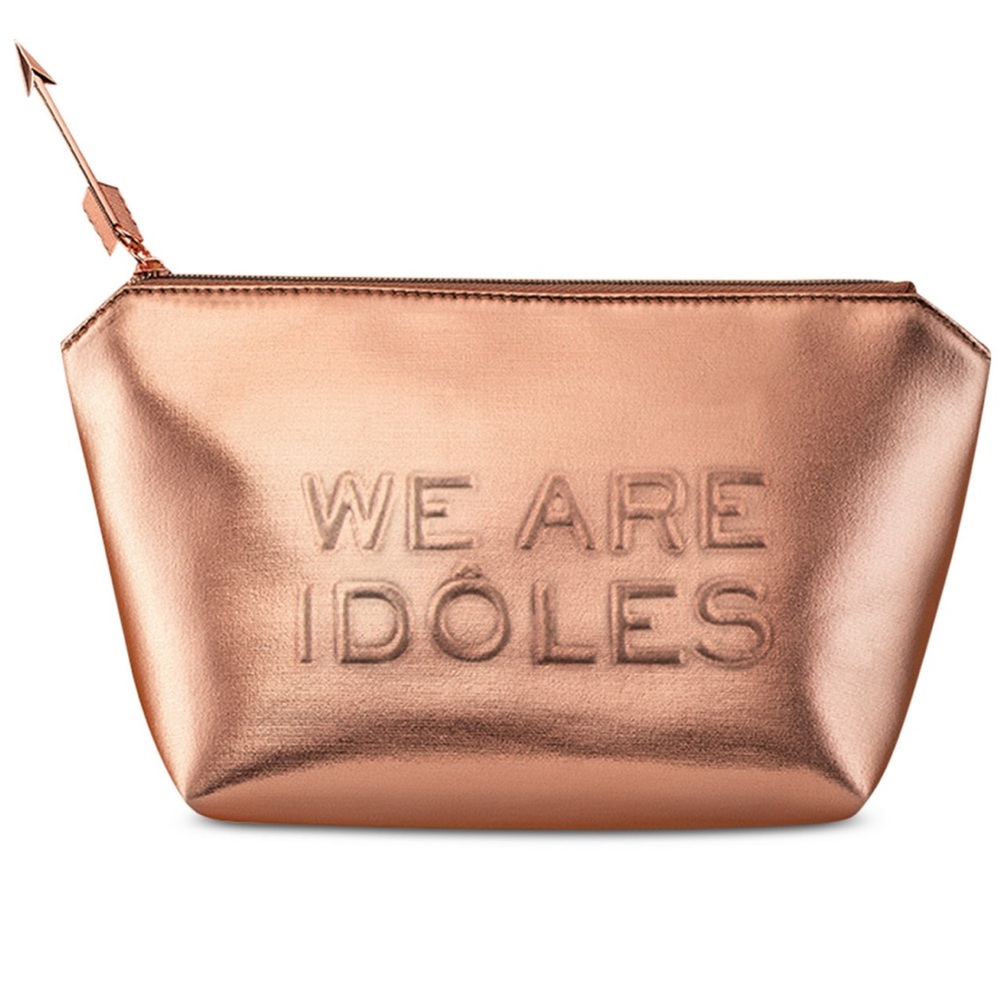 Lancôme Metallic Rose Gold Cosmetics Bag